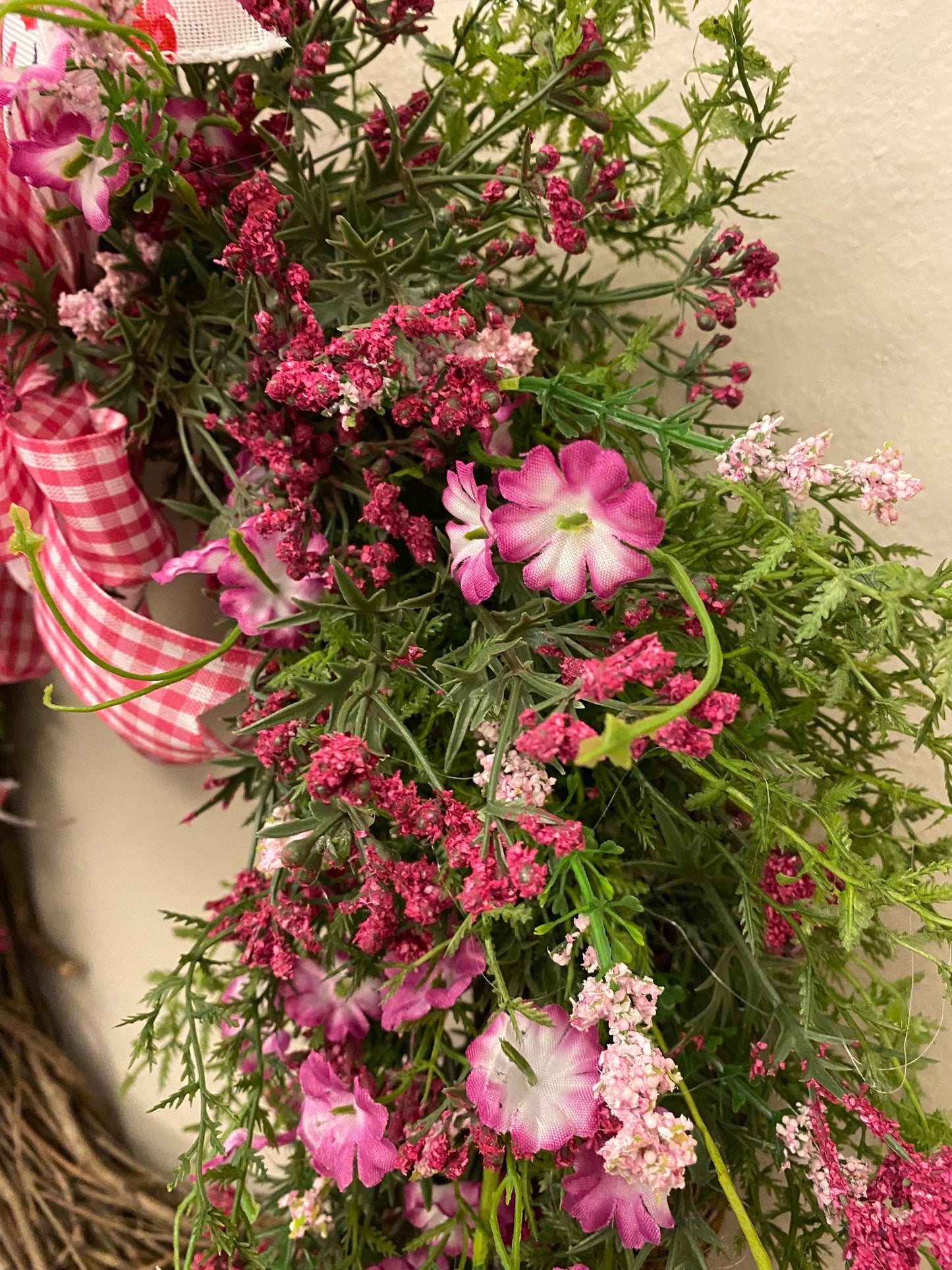Pink Floral Summer Grapevine Wreath, Everyday Summer Pink Floral Wreath, Everyday Pink Floral Wreath, Everyday Floral Farmhouse Wreath
