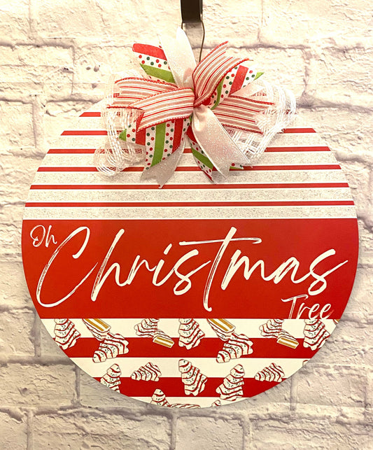 Oh Christmas Tree Door Hanger, Christmas Tree Cake Door Hanger, Oh Christmas Tree Home Decoration, Christmas Tree Decoration for Porch