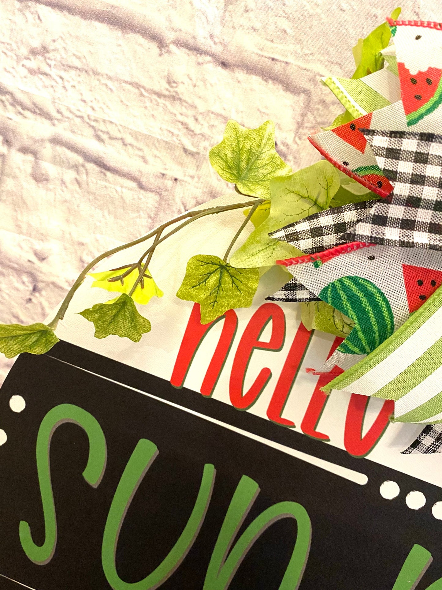Hello Summer Door Hanger, Watermelon Summer Door Hanger, Hello Summer Home Decoration, Watermelon Summer Hime Decoration