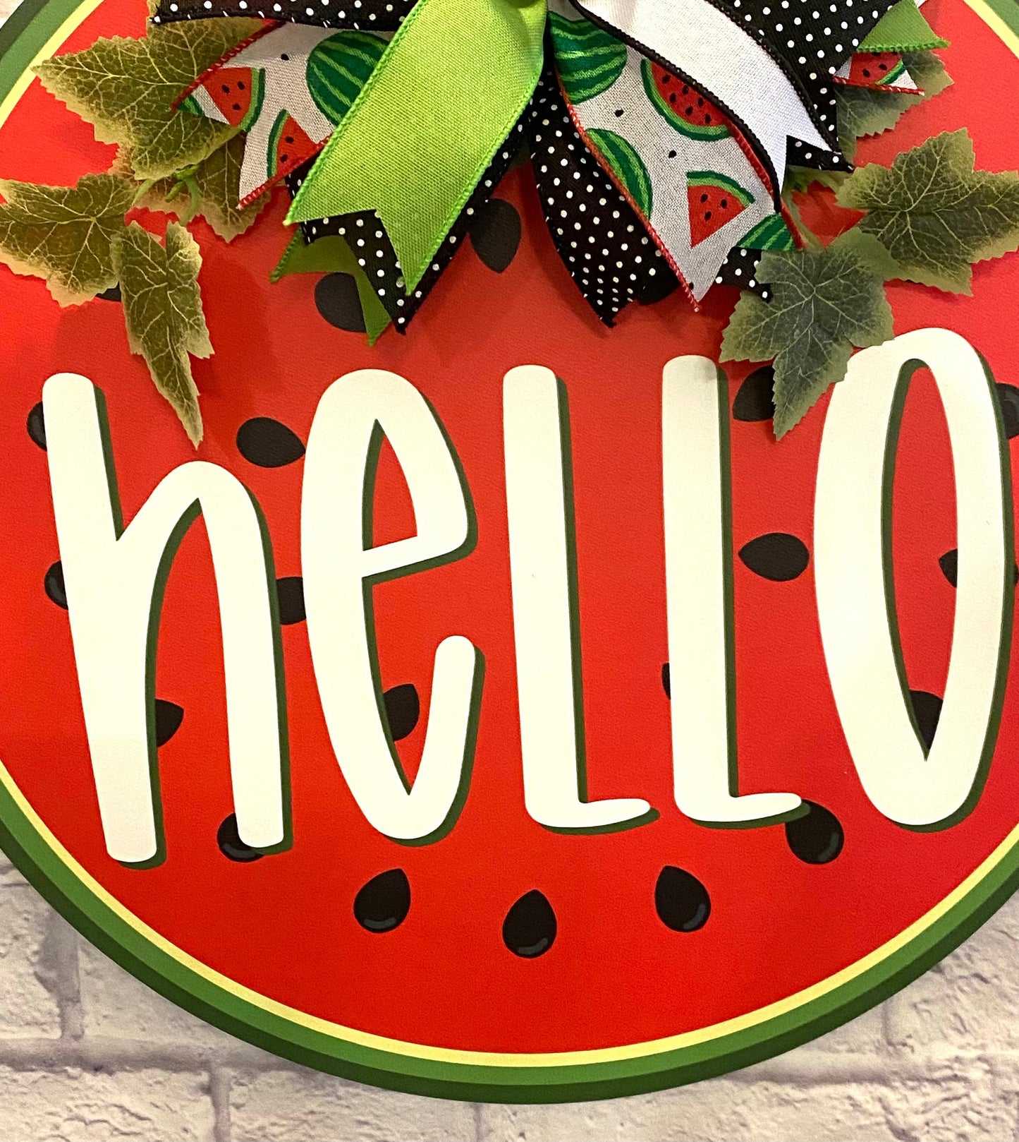 Hello Watermelon Door Hanger, Watermelon Door Hanger, Summer Door Hanger, Hello Watermelon Home Decoration, Hello Summer Home Decoration