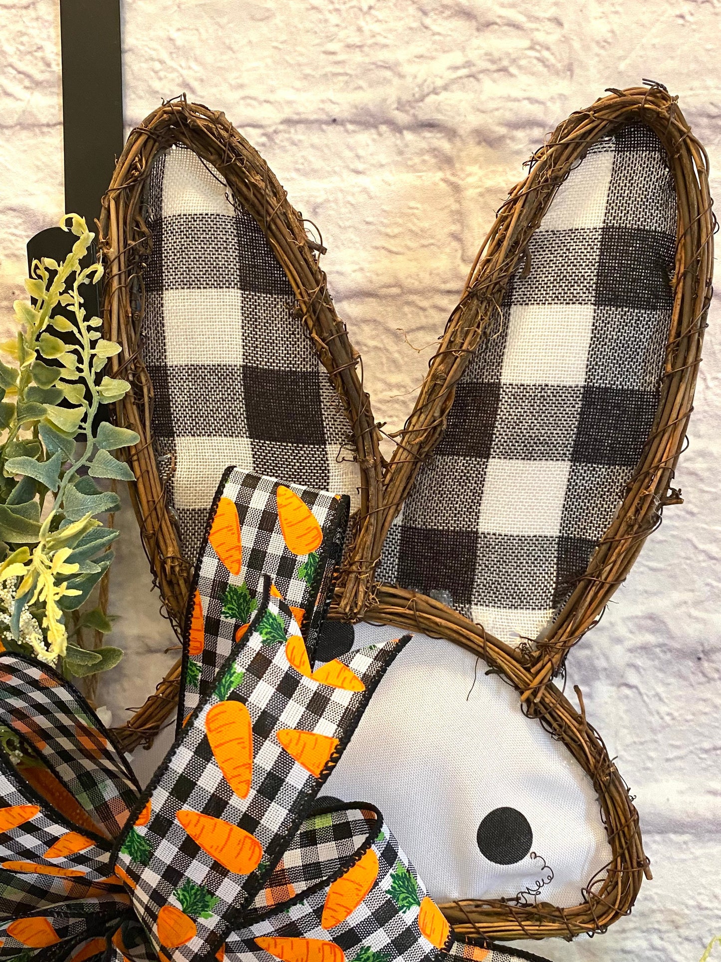 Easter Bunny Door Hanger, Twig Easter Bunny Home Decoration, Grapevine Easter Bunny Home Decoration, Easter Bunny Porch Decoration,