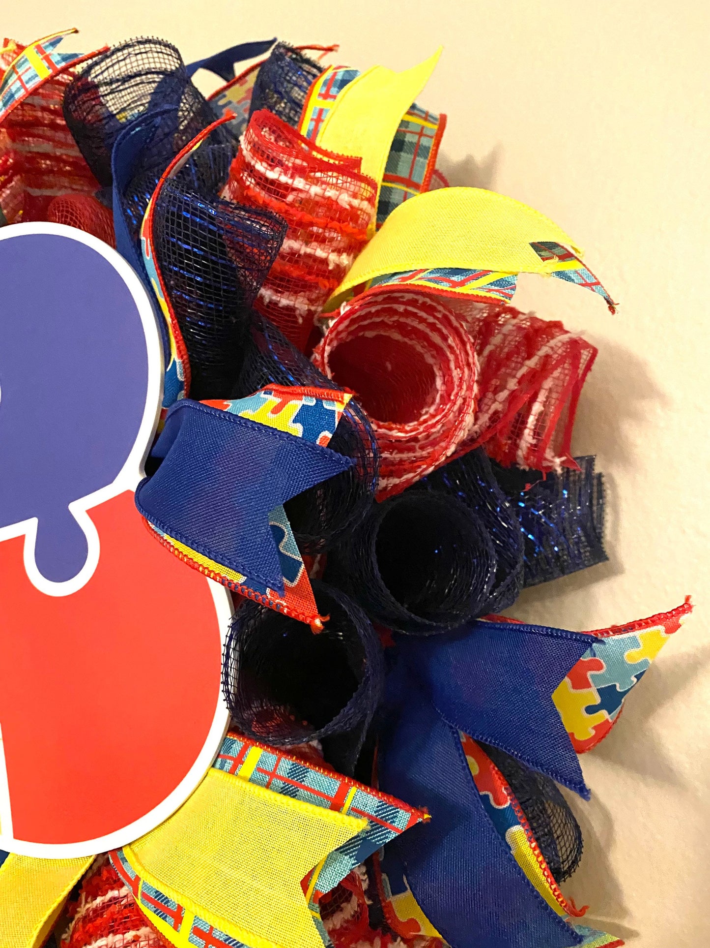 Autism Awareness Wreath for Front Door, Autism Awareness Wreath For Porch, Autism Awareness Home Decoration, Autism Awareness Door Hanger