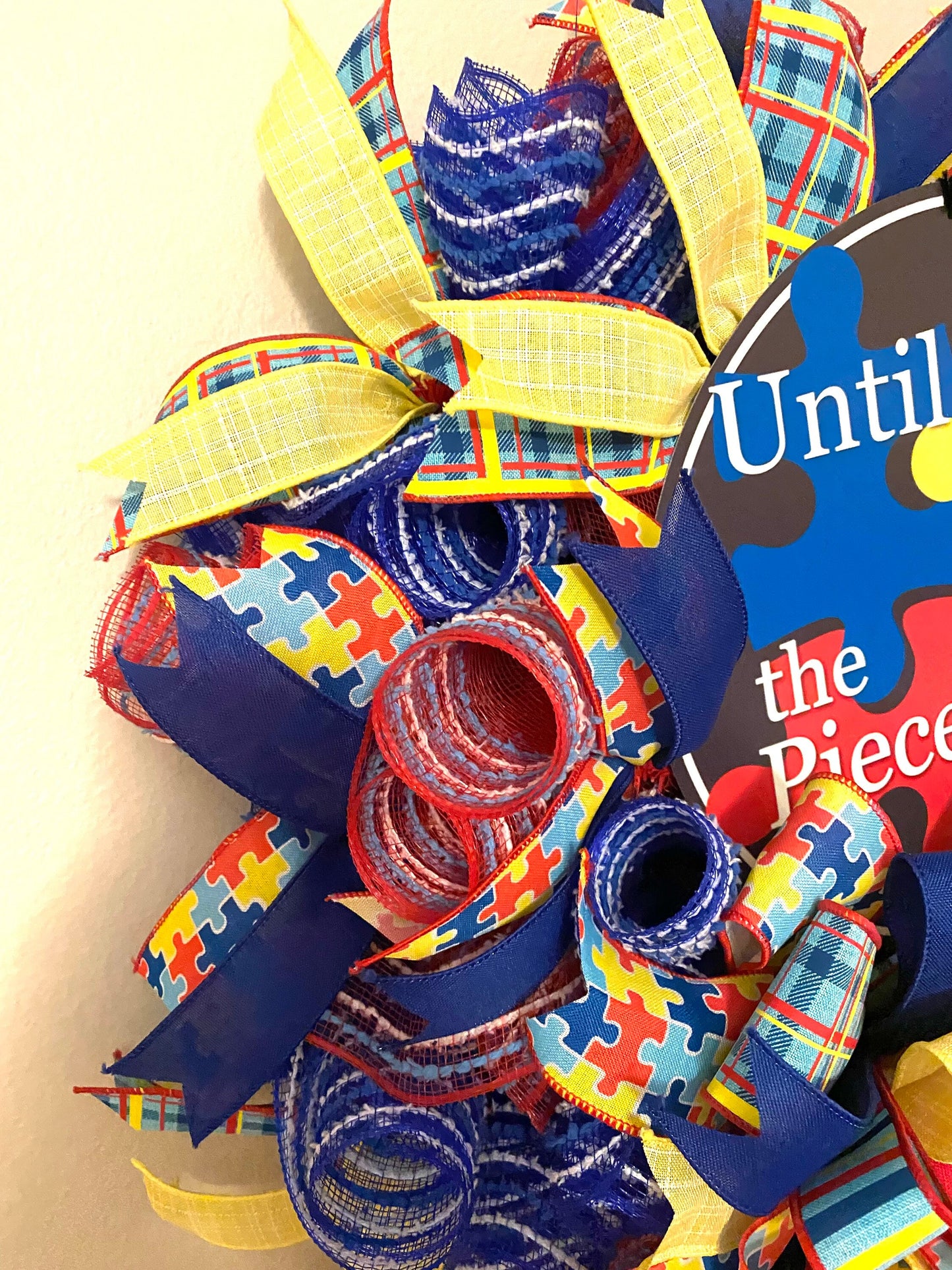 Autism Awareness Wreath for Door, Autism Awareness Wreath For Home, Autism Awareness Wreath for Porch, Autism Awareness Home Decoration