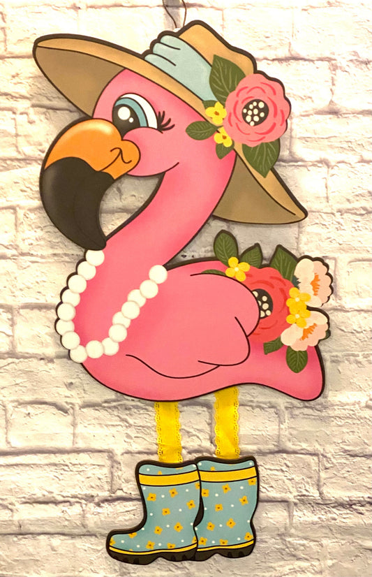 Summer Flamingo Door Hanger, Flamingo Door Decoration, Flamingo Porch Decoration, Flamingo Home Decoration, Summer Flamingo Decoration