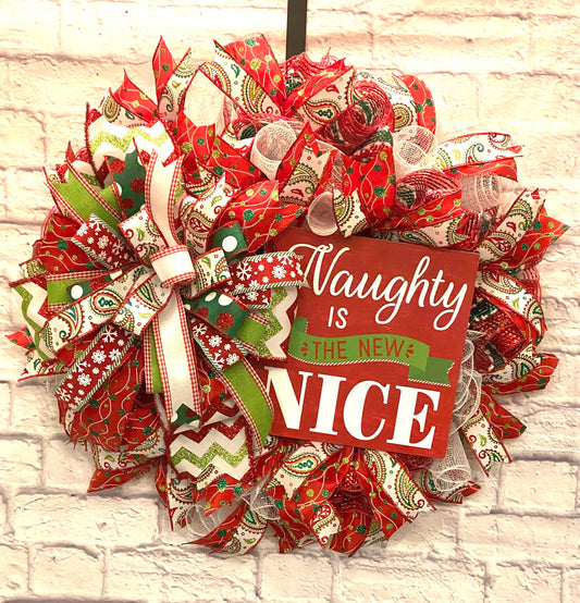 Red and Green Christmas Wreath for Front Door, Emerald Green Christmas Wreath for Door, Bright and Colorful Christmas Wreath
