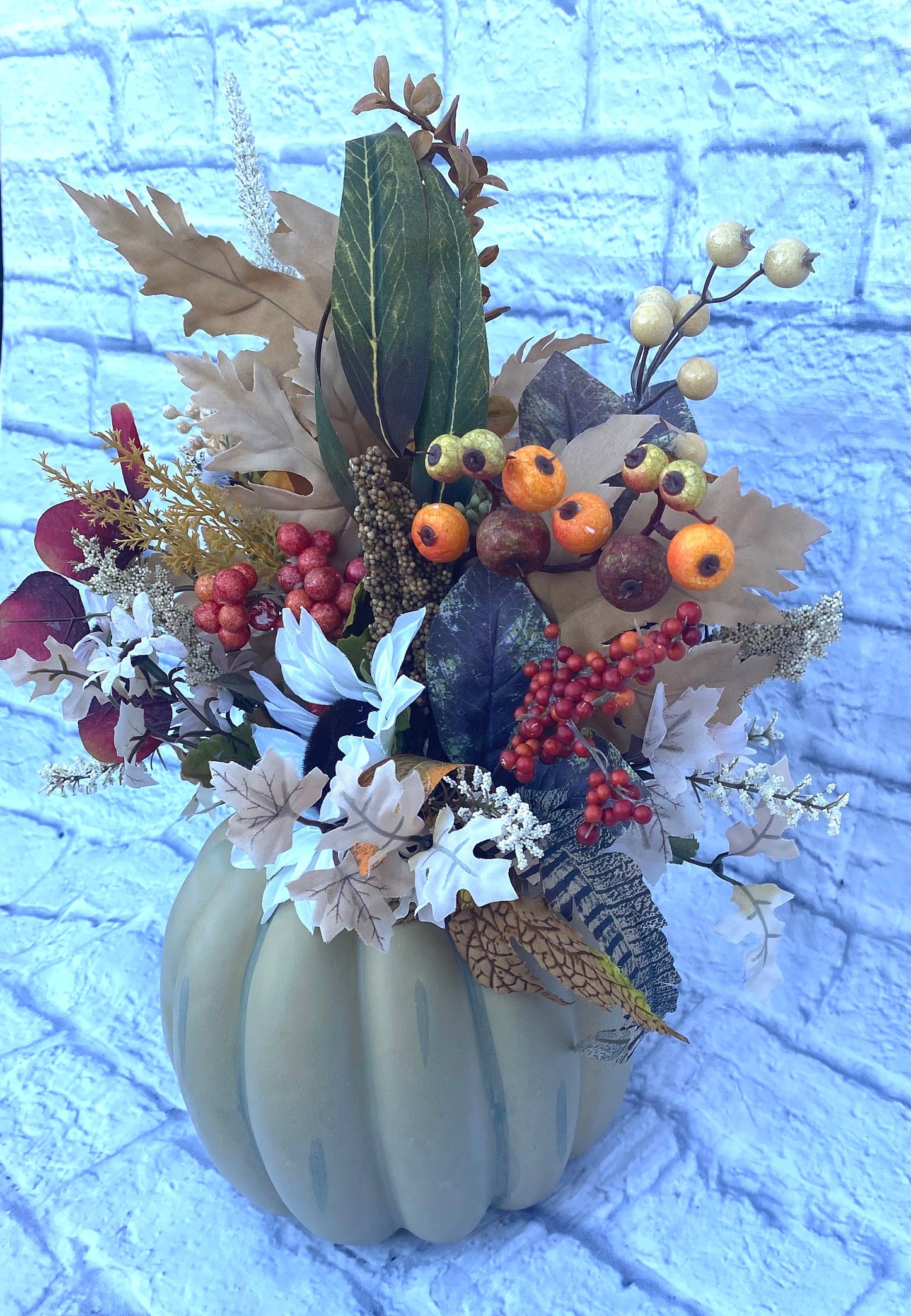 Pumpkin Home Decoration, Fall Pumpkin Centerpiece, Autumn Home Decoration, Autumn Pumpkin Centerpiece, Fall Floral Centerpiece, Fall Pumpkin