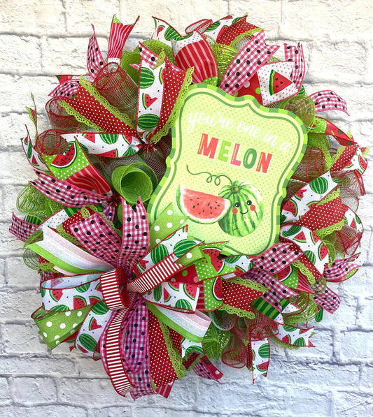 Watermelon Wreath for Door, Summer Watermelon Wreath, Watermelon Door Hanger, Watermelon Home Decoration, Watermelon Porch Decoration