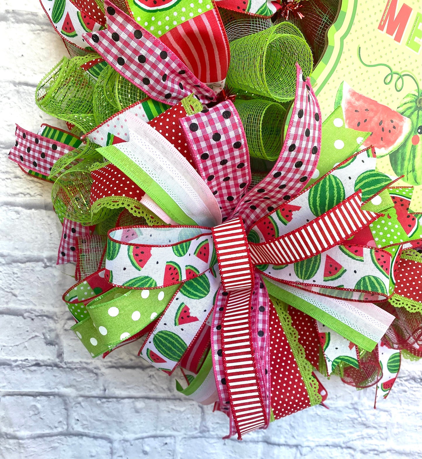 Watermelon Wreath for Door, Summer Watermelon Wreath, Watermelon Door Hanger, Watermelon Home Decoration, Watermelon Porch Decoration