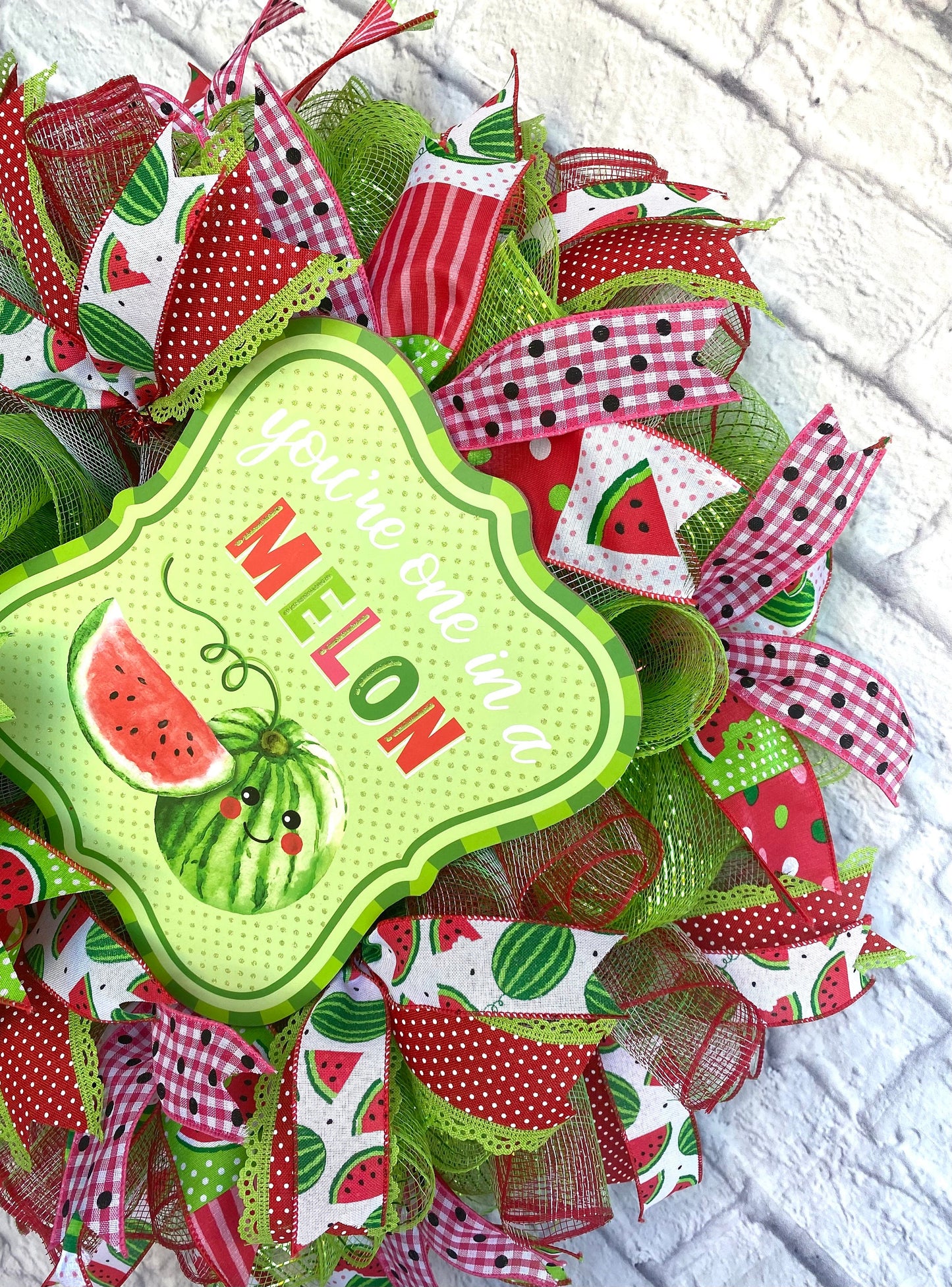 Watermelon Wreath for Door, Summer Watermelon Wreath, Watermelon Door Hanger, Watermelon Home Decoration, Watermelon Porch Decoration
