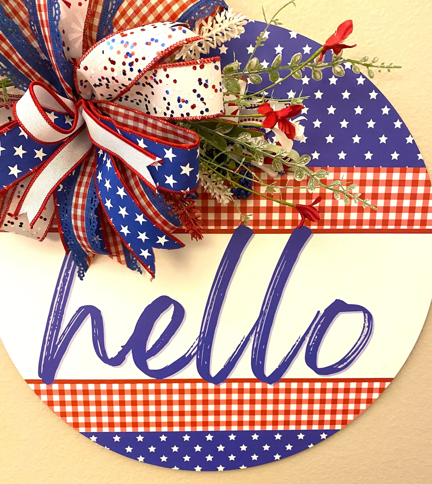 4th of July Decoration, Patriotic Door Hanger, 4th of July Porch Decoration, 4th of July Home Decor, Independence Day Decor,
