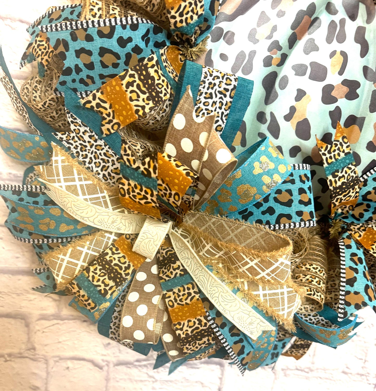 Fall Turquoise Wreath, Fall Pumkin Wreath for Door, Fall Leopard Print Pumpkin, Fall Pumkin Door Hanger, Fall Wreath, Fall Hone Decoration