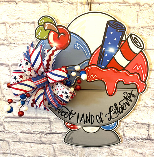 Sweet Land of Liberty Door Hanger, Patriotic Door Hanger, Patriotic Sweet Land of Liberty Decor, Patriotic Porch Decor, Patriotic Home Decor