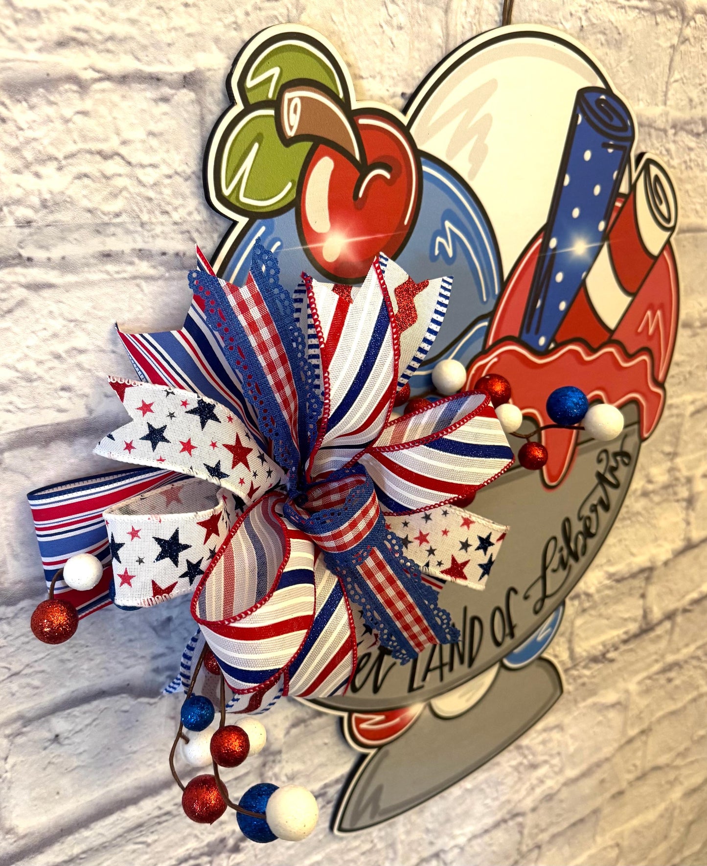 Sweet Land of Liberty Door Hanger, Patriotic Door Hanger, Patriotic Sweet Land of Liberty Decor, Patriotic Porch Decor, Patriotic Home Decor