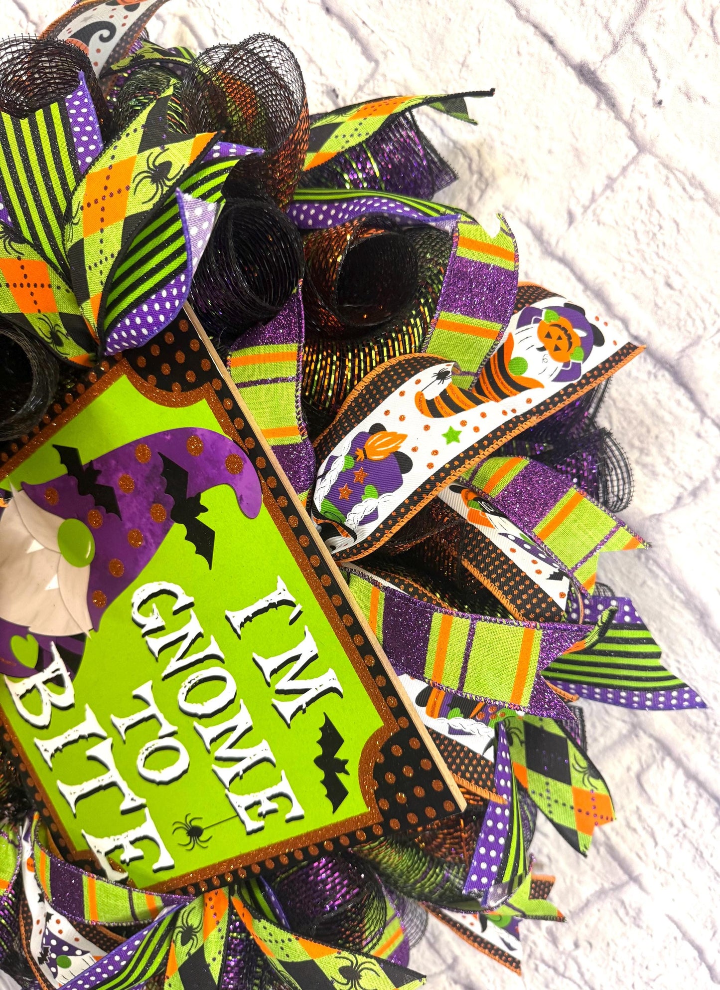 Halloween Gnome Wreath for Front Door, Halloween Dracula Wreath, Halloween Gnome Door Hanger, Halloween Gnome Porch Decor, Gnome Home Decor