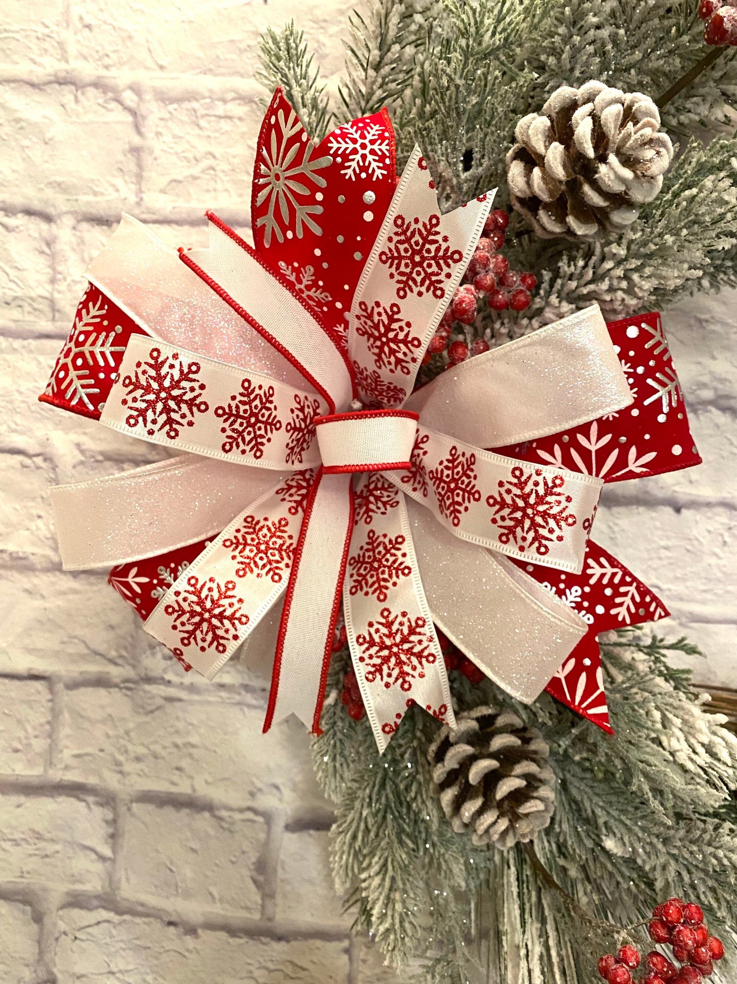 Winter Snowflake Grapevine Wreath, Christmas Snowflake Grapevine Wreath l, Winter Snowflake Twig Wreath, Christmas Snowflake Twig Wreath