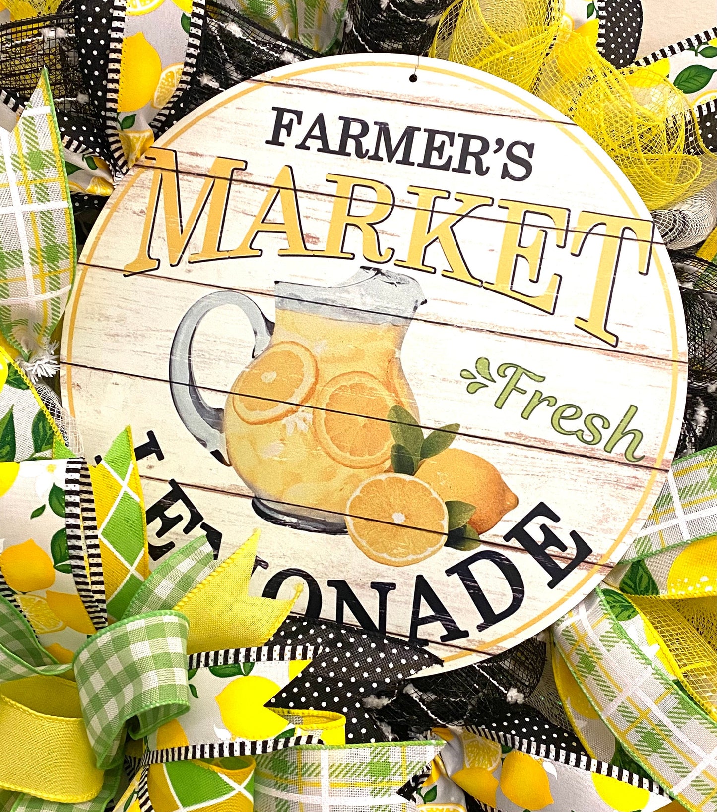 Lemonade Wreath for Door, Lemonade Wreath for Porch, Spring or Summer Lemonade Wreath for Home, Lemons Wreath for Door
