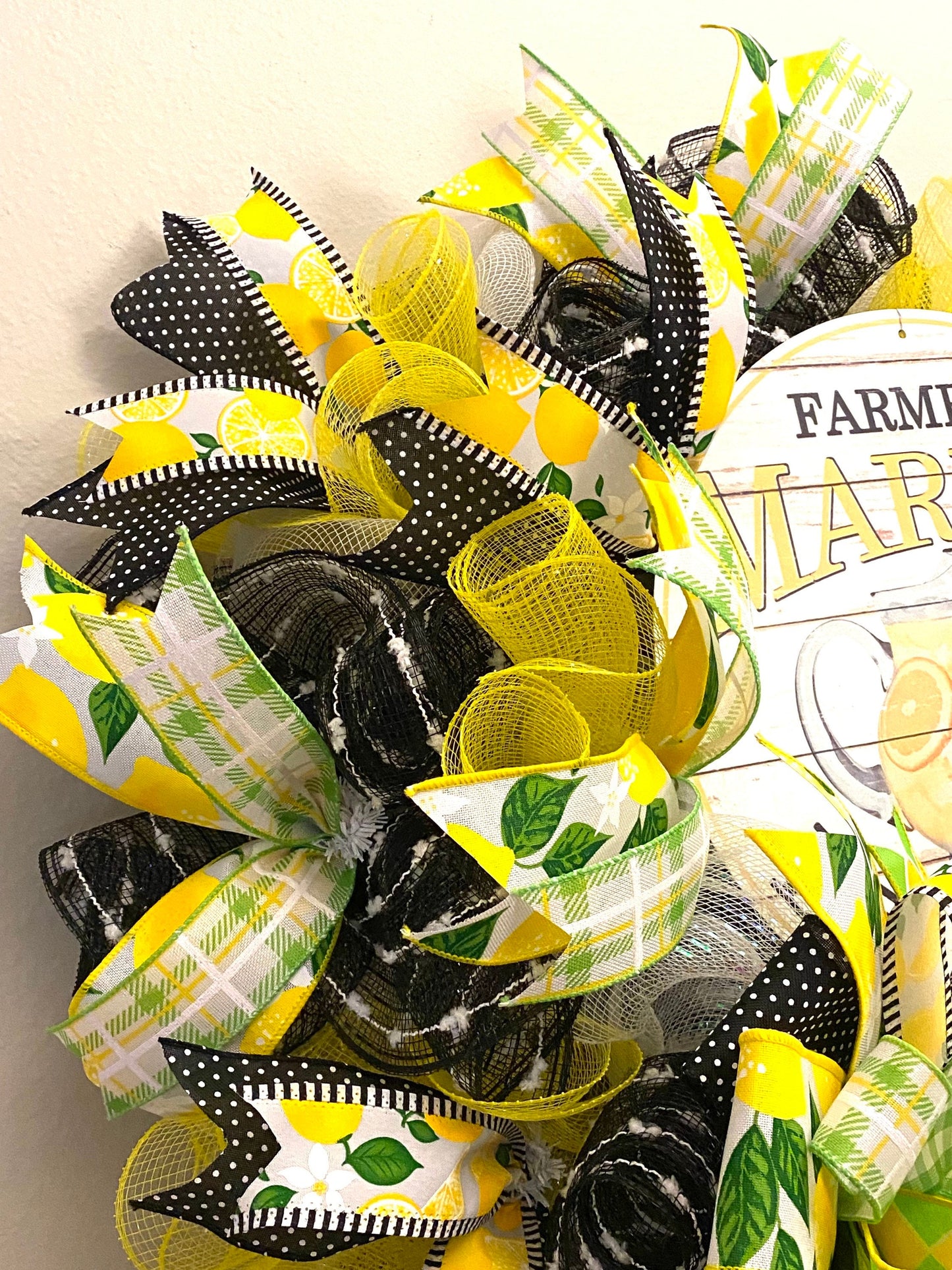 Lemonade Wreath for Door, Lemonade Wreath for Porch, Spring or Summer Lemonade Wreath for Home, Lemons Wreath for Door