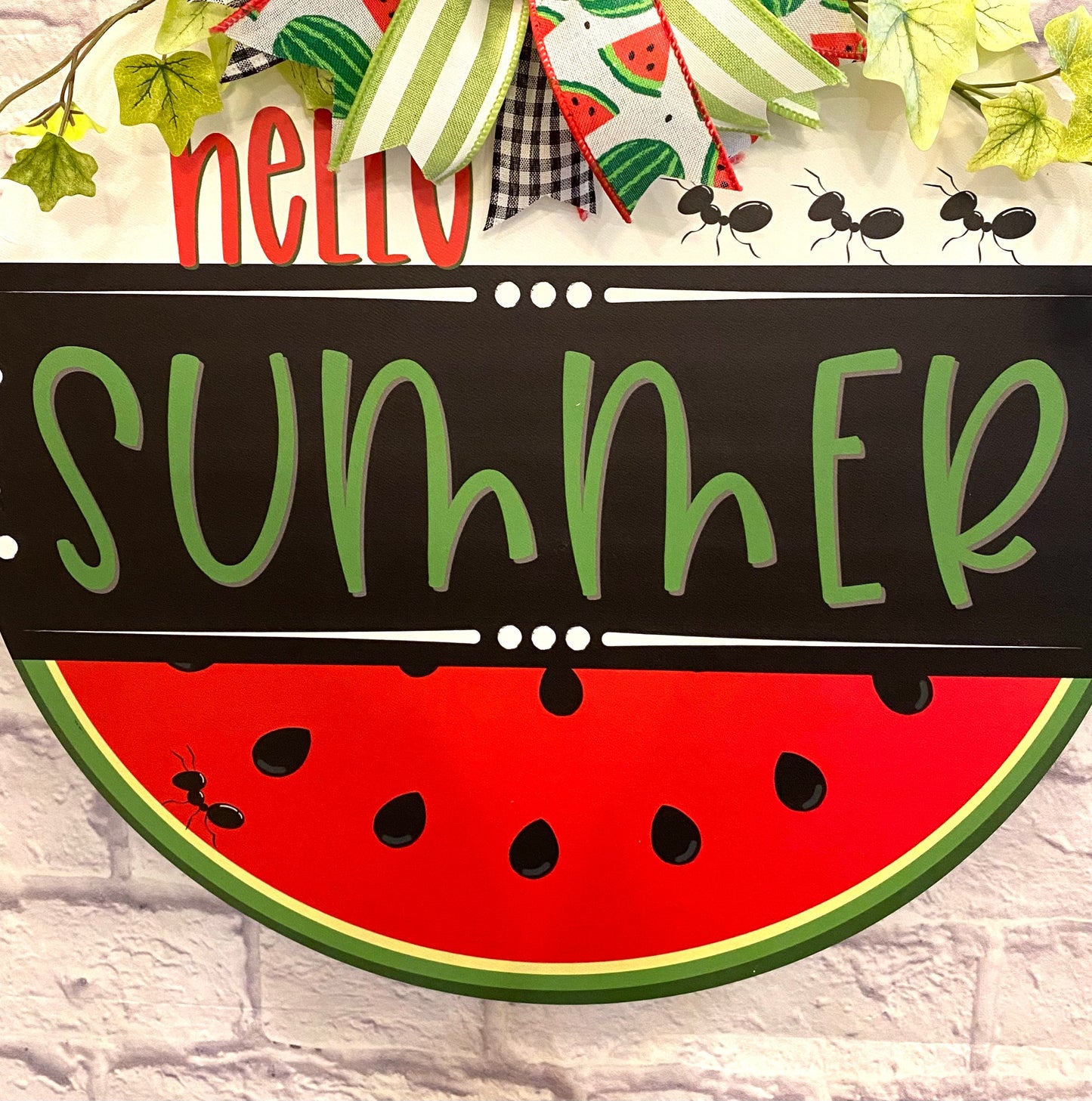 Hello Summer Door Hanger, Watermelon Summer Door Hanger, Hello Summer Home Decoration, Watermelon Summer Hime Decoration