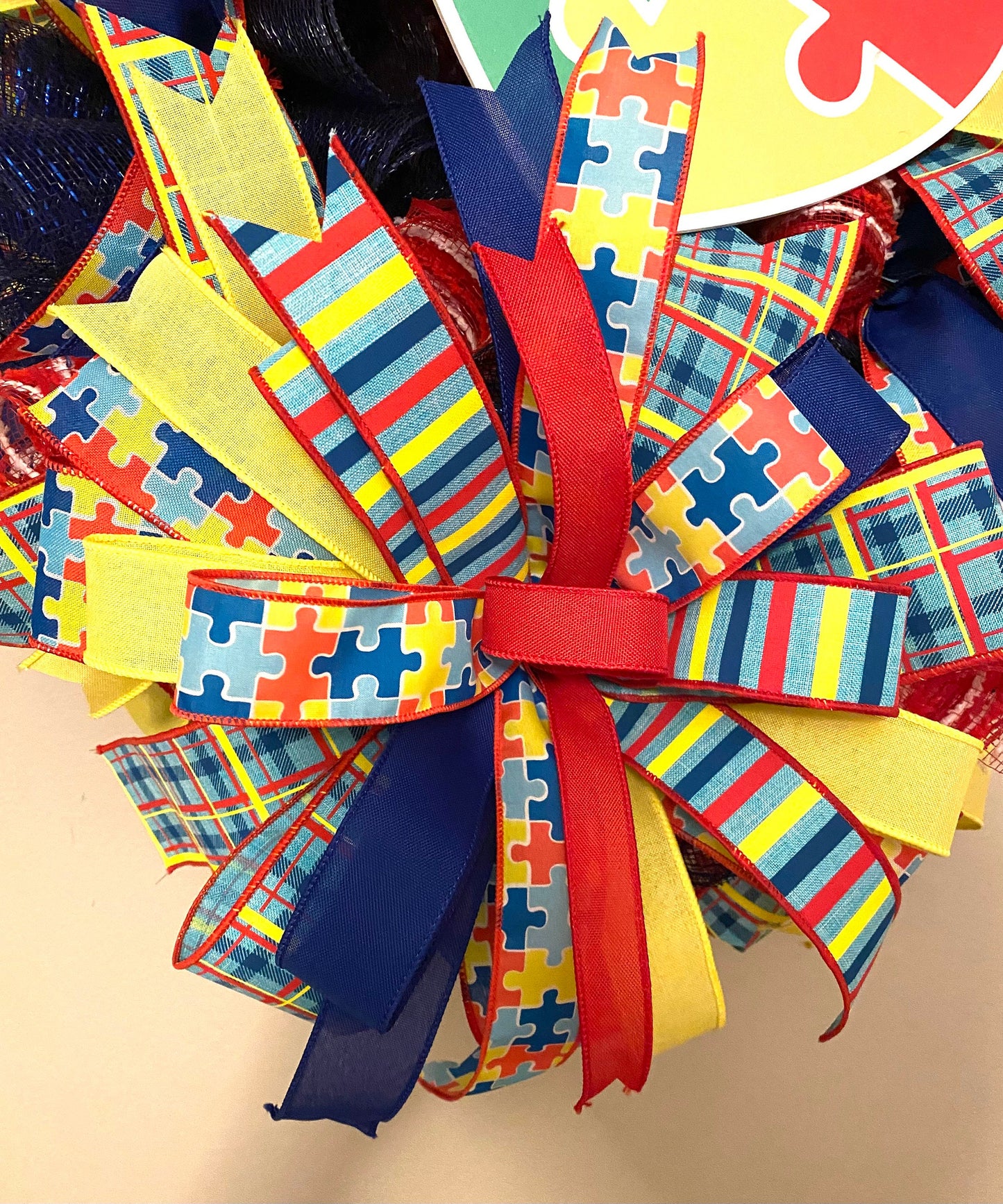 Autism Awareness Wreath for Front Door, Autism Awareness Wreath For Porch, Autism Awareness Home Decoration, Autism Awareness Door Hanger