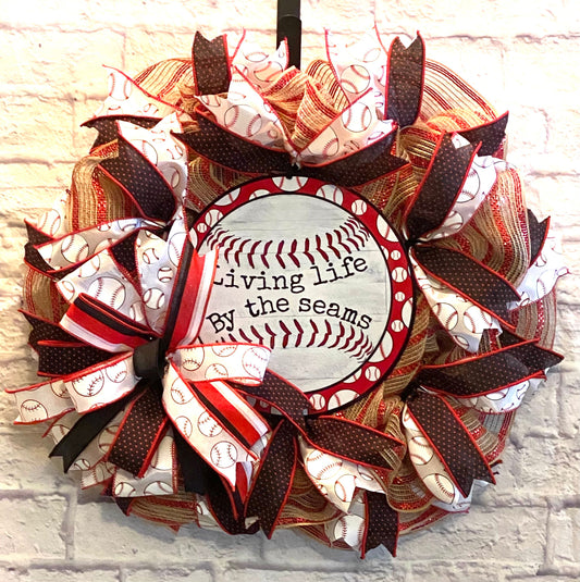 Baseball Wreath for Door, Baseball Wreath for Porch, Baseball Decoration for Home, Baseball Decoration for Door, Baseball door Hanger