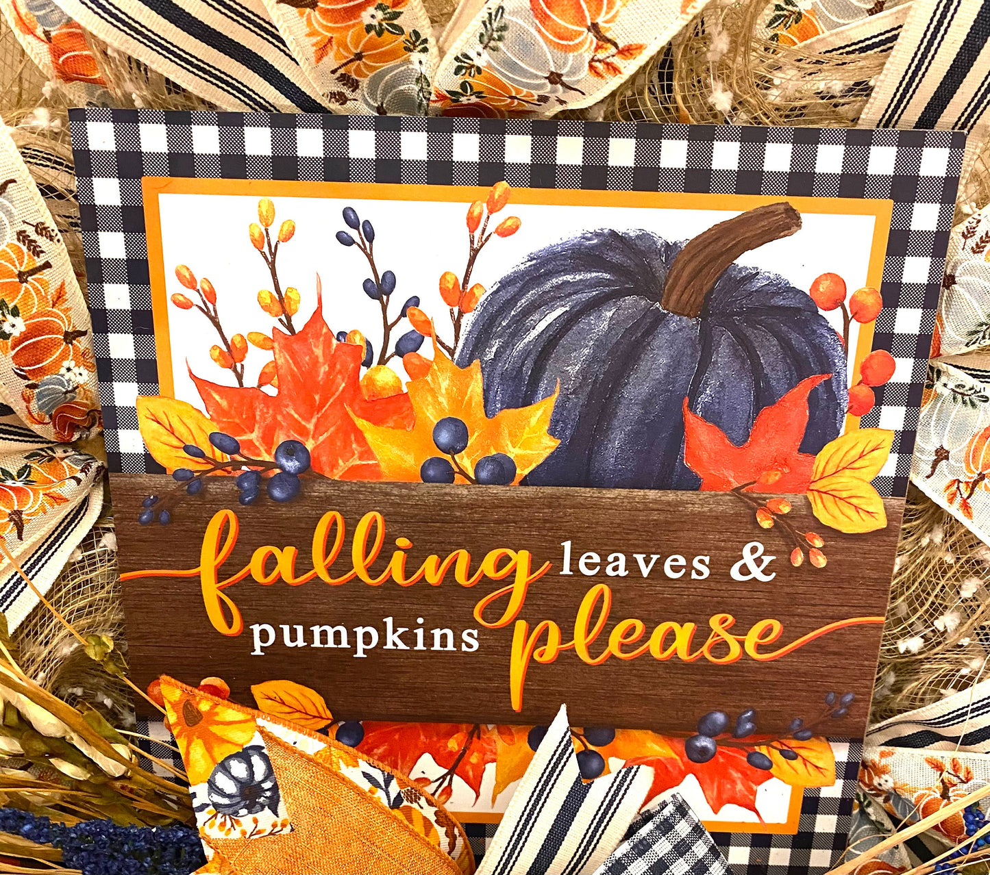 Fall Farmhouse Pumpkin Wreath, Autumn Pumpkin Farmhouse Wreath, Fall Pumpkin Door Hanger, Autumn Pumpkin Door Hanger, Fall Home Decor