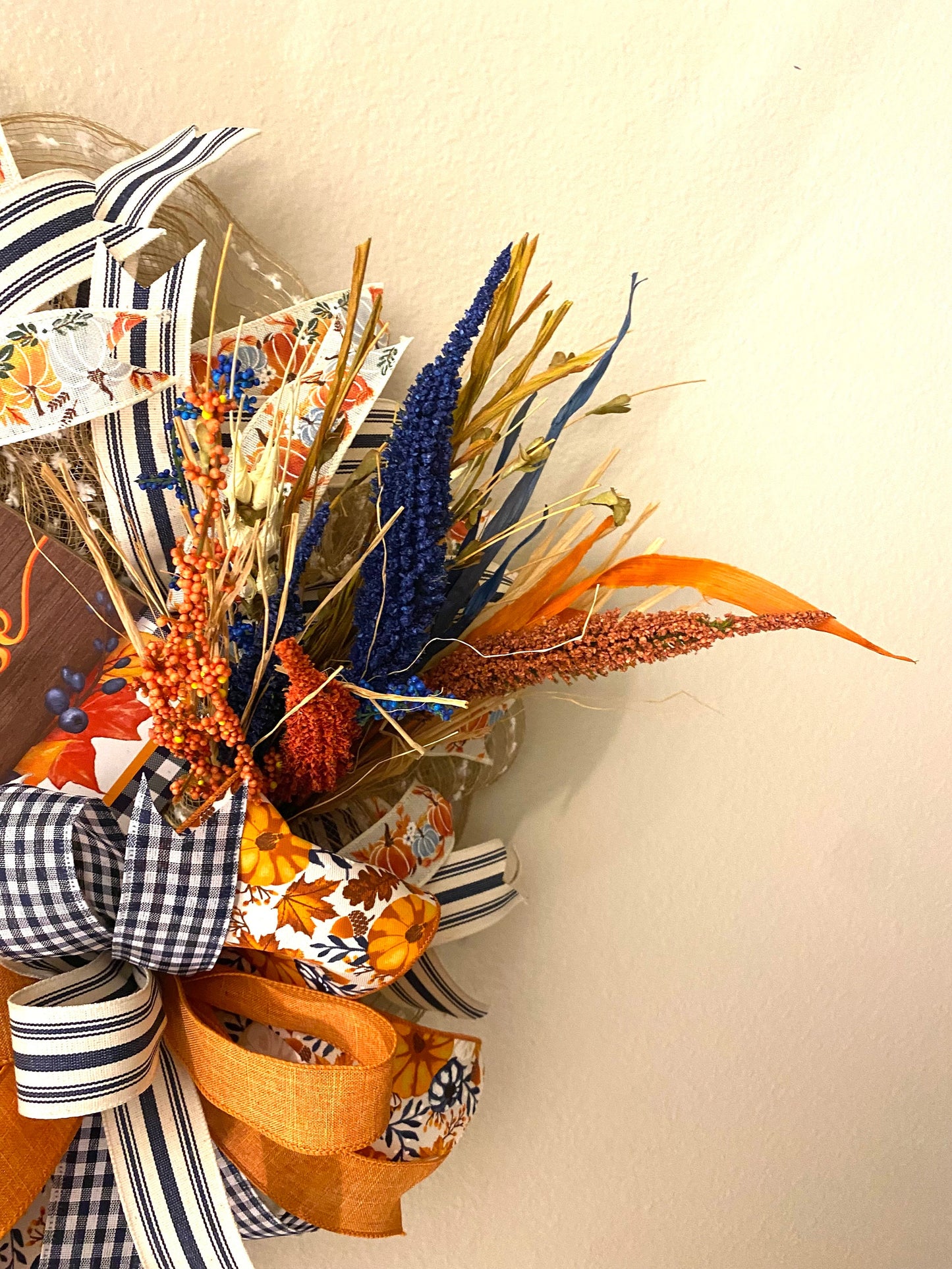Fall Farmhouse Pumpkin Wreath, Autumn Pumpkin Farmhouse Wreath, Fall Pumpkin Door Hanger, Autumn Pumpkin Door Hanger, Fall Home Decor