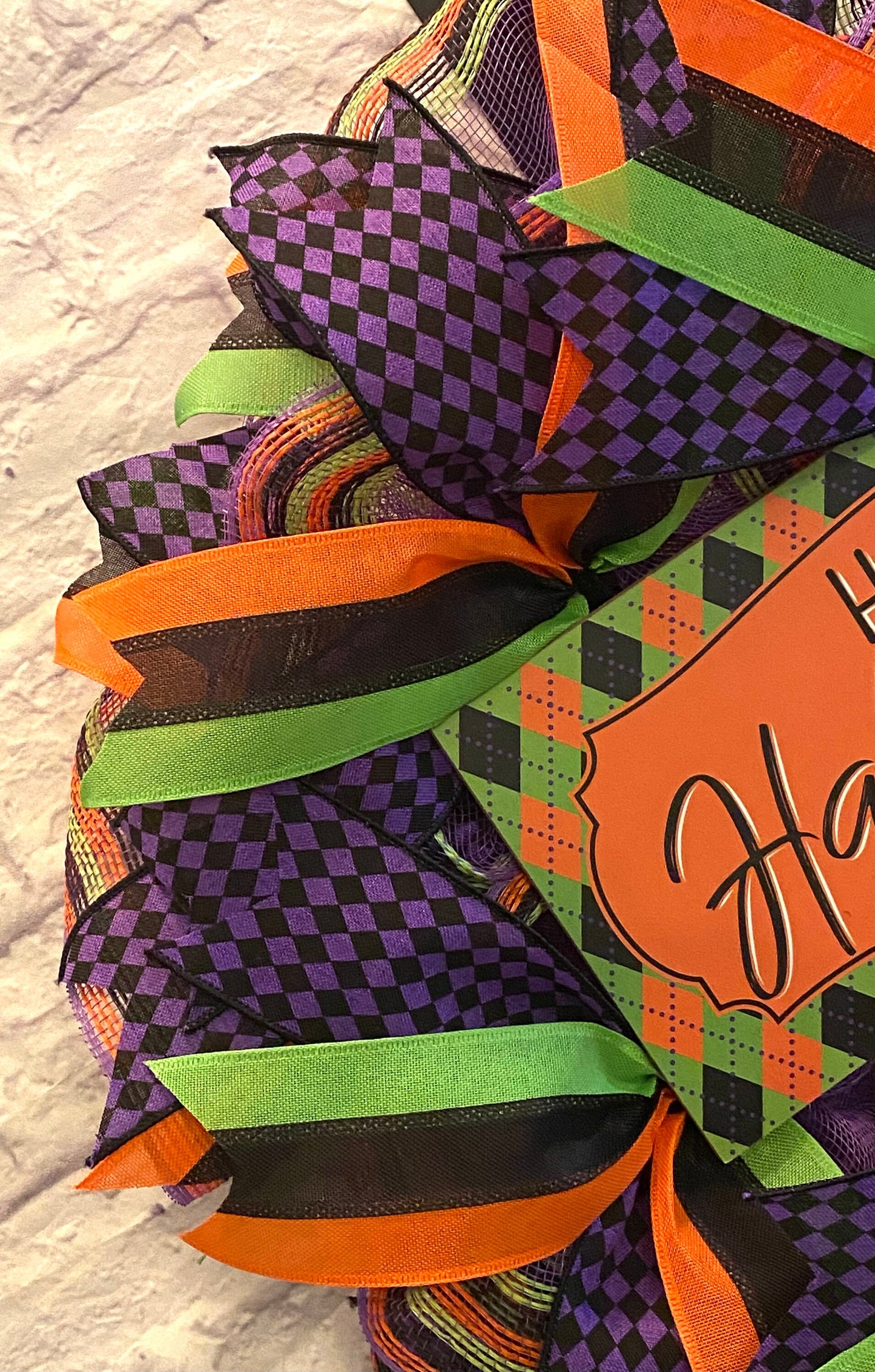 Happy Halloween Wreath for Front Door, Happy Halloween Wreath for Porch, Happy Halloween Home Decoration,  Happy Halloween Door Hanger