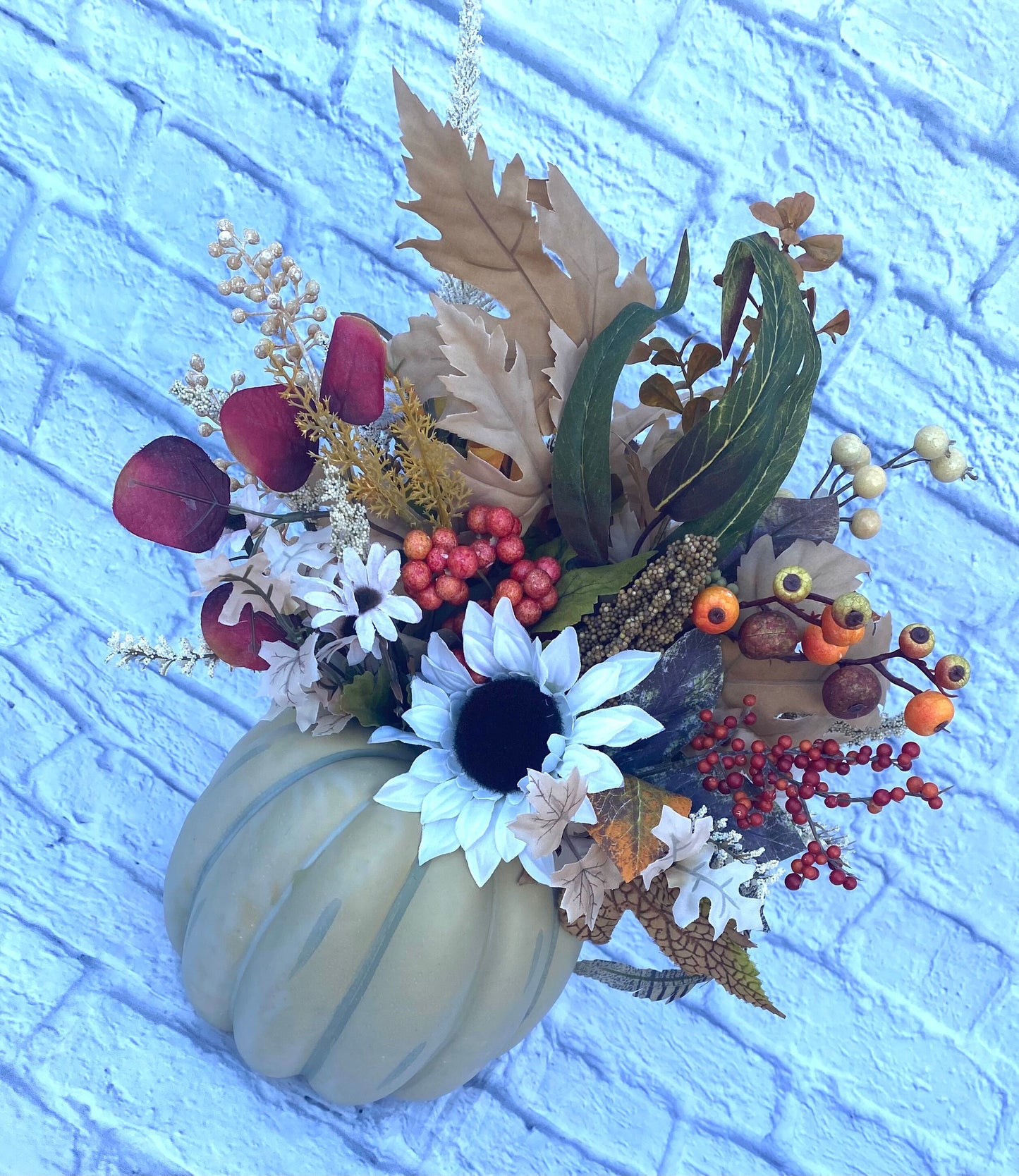 Pumpkin Home Decoration, Fall Pumpkin Centerpiece, Autumn Home Decoration, Autumn Pumpkin Centerpiece, Fall Floral Centerpiece, Fall Pumpkin