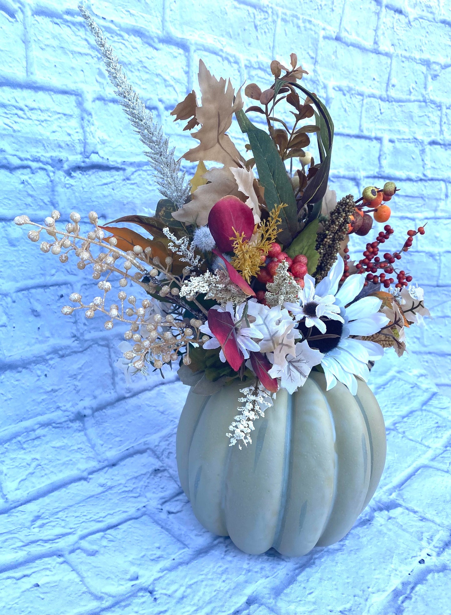Pumpkin Home Decoration, Fall Pumpkin Centerpiece, Autumn Home Decoration, Autumn Pumpkin Centerpiece, Fall Floral Centerpiece, Fall Pumpkin