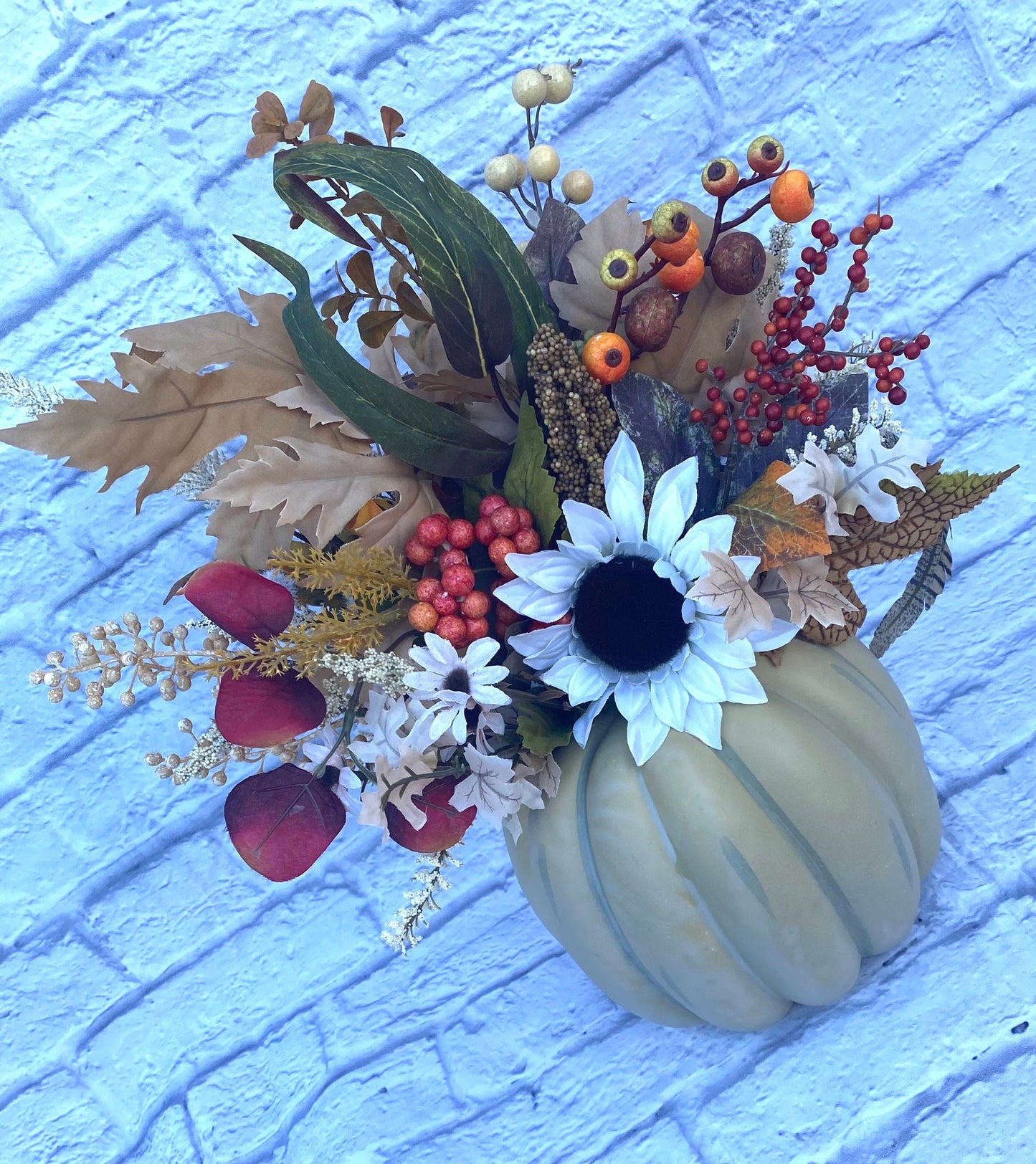 Pumpkin Home Decoration, Fall Pumpkin Centerpiece, Autumn Home Decoration, Autumn Pumpkin Centerpiece, Fall Floral Centerpiece, Fall Pumpkin