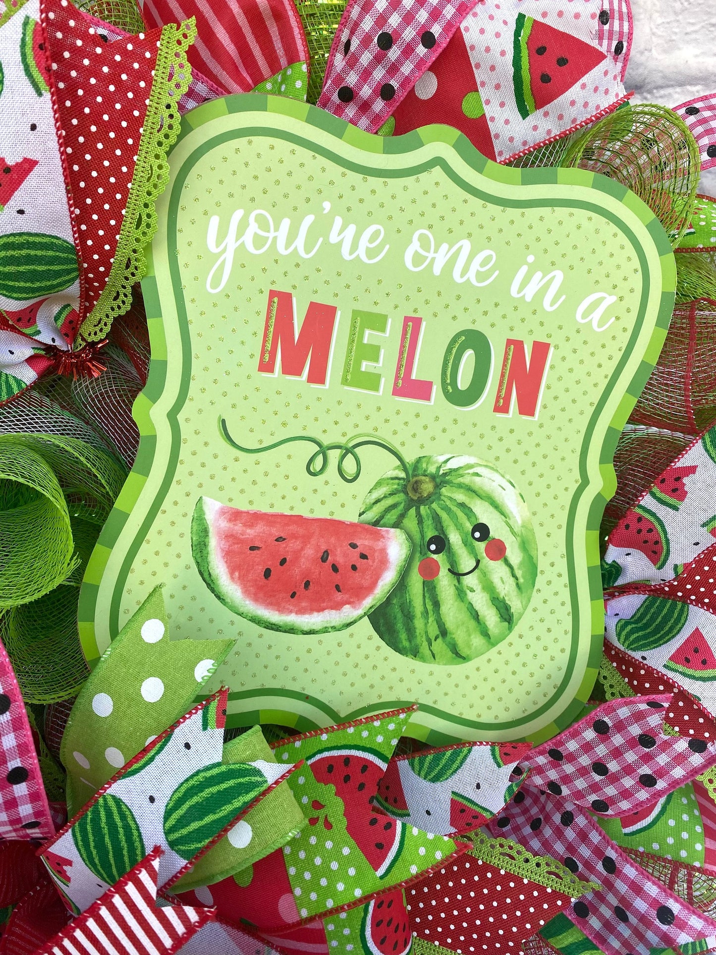 Watermelon Wreath for Door, Summer Watermelon Wreath, Watermelon Door Hanger, Watermelon Home Decoration, Watermelon Porch Decoration