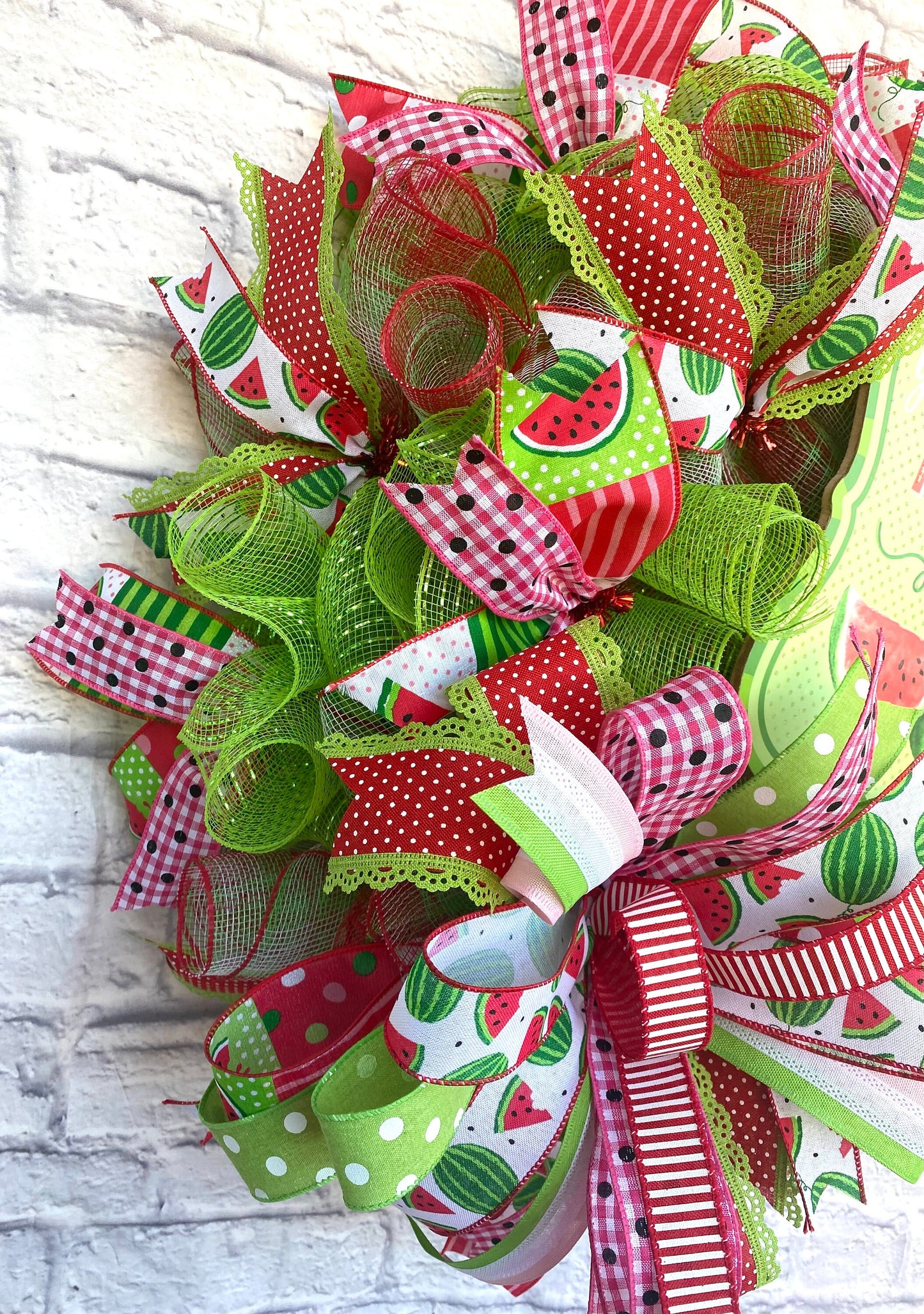 Watermelon Wreath for Door, Summer Watermelon Wreath, Watermelon Door Hanger, Watermelon Home Decoration, Watermelon Porch Decoration