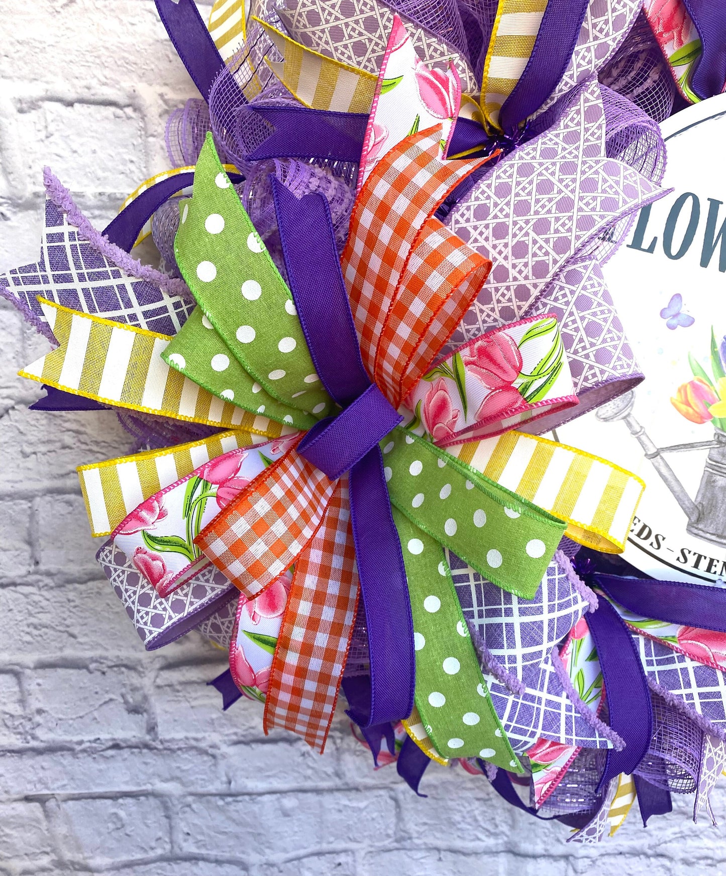 Spring Tulip Wreath for Door, Tulip Home Decoration, Tulip Door Hanger, Spring Porch Decoration, Spring Flower Wreath, Farmhouse Wreath
