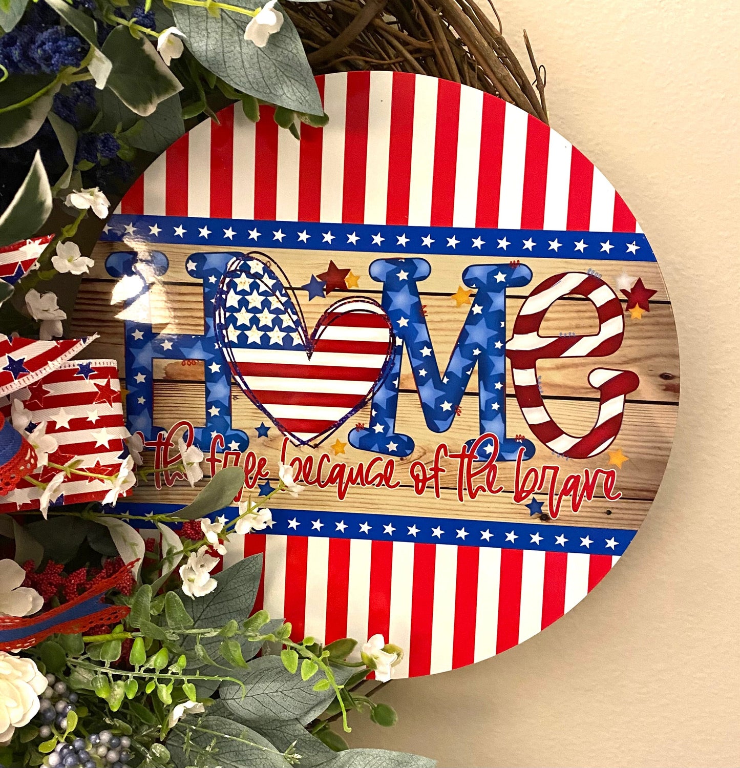 Patriotic Americana Wreath, Independence Day Wreath, Memorial Day Wreath, 4th of July Wreath, Floral Patriotic Wreath, Patriotic Wreath
