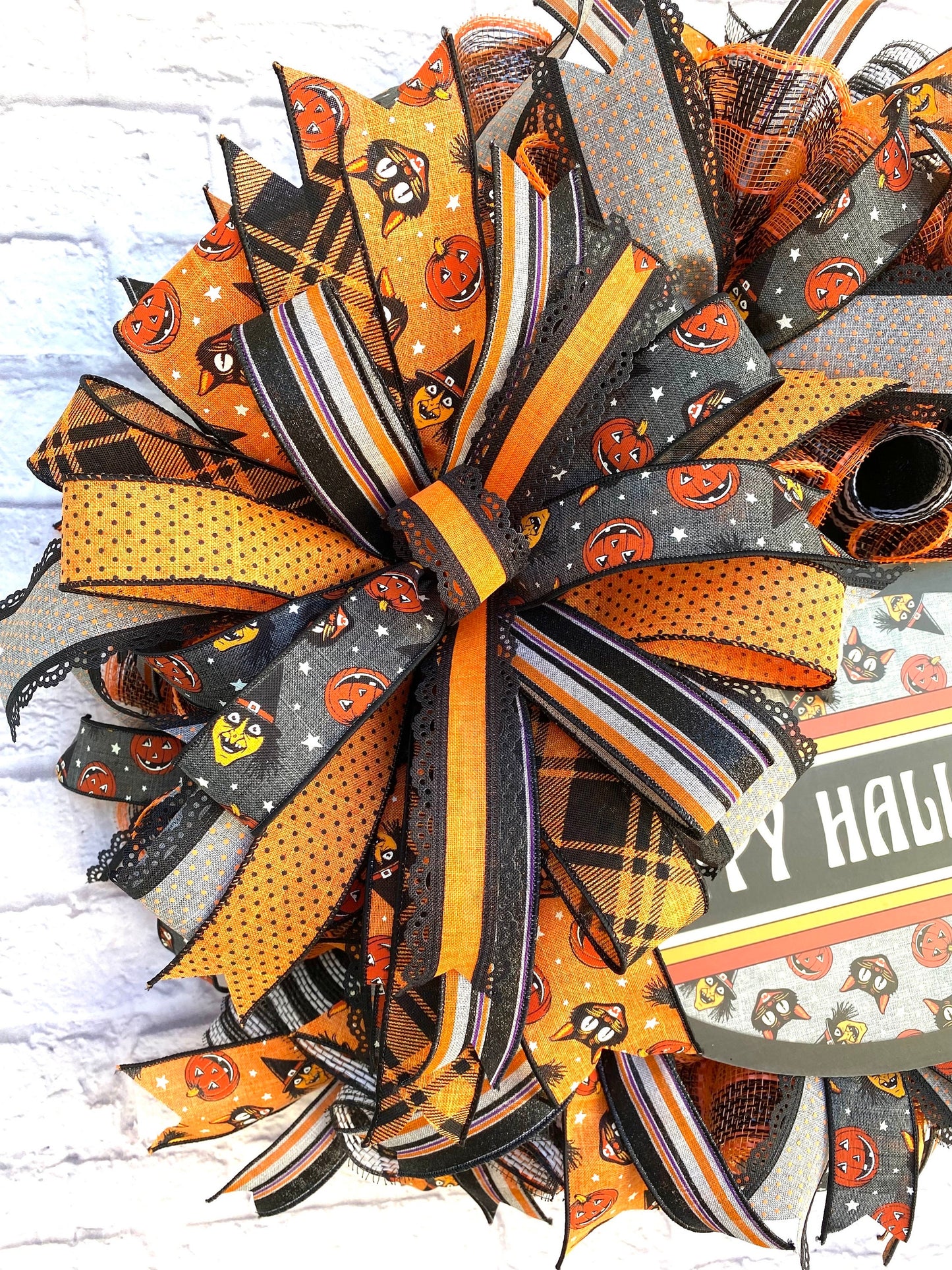 Happy Halloween Wreath, Gothic Halloween Wreath, Cat Halloween Wreath, Halloween Door Hanger, Halloween Home Decoration, Halloween Decor