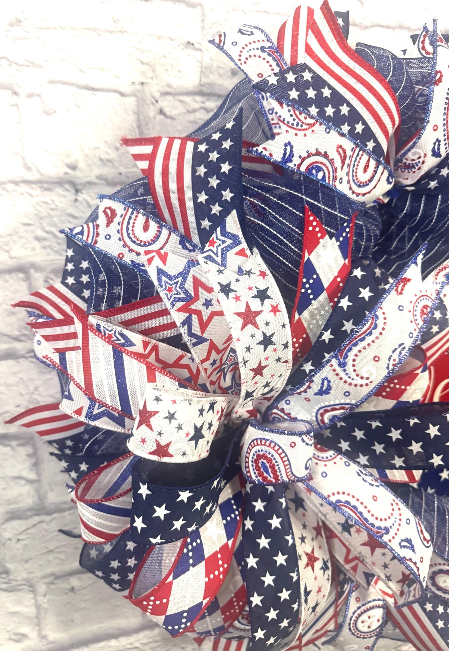 Patriotic Welcome Wreath, 4th of July Wreath for Front Door, Red White & Blue Patriotic Wreath, Americana Wreath for Door, Patriotic Wreath