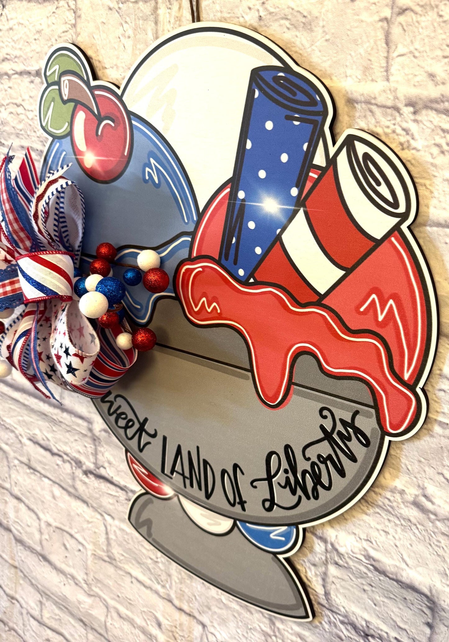 Sweet Land of Liberty Door Hanger, Patriotic Door Hanger, Patriotic Sweet Land of Liberty Decor, Patriotic Porch Decor, Patriotic Home Decor