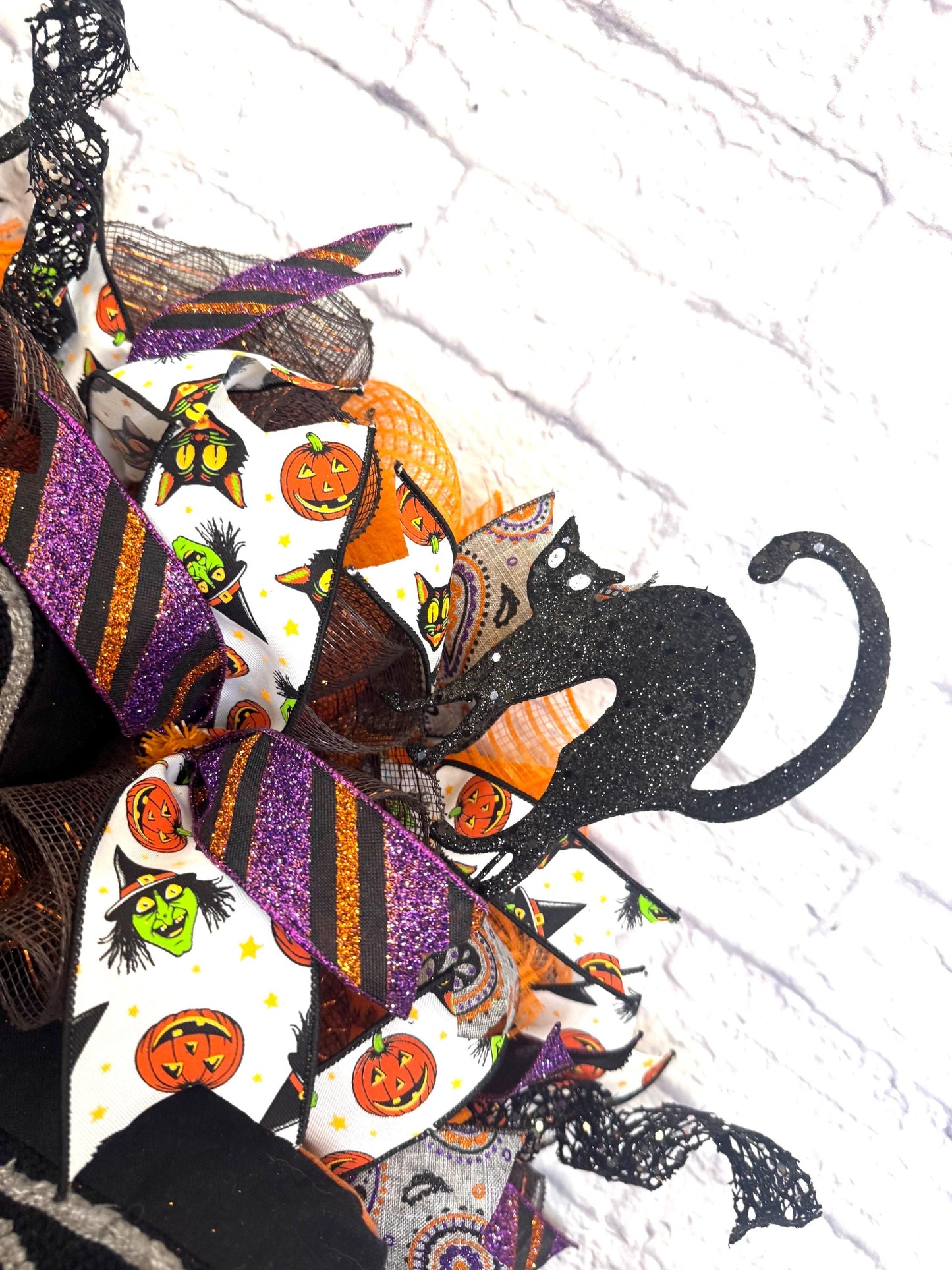 Halloween Black Cat Wreath for Front Door, Black Cat Wreath, Whimsical Black Cat Wreath, Black Cat Door Hanger, Black Cat Home Decor